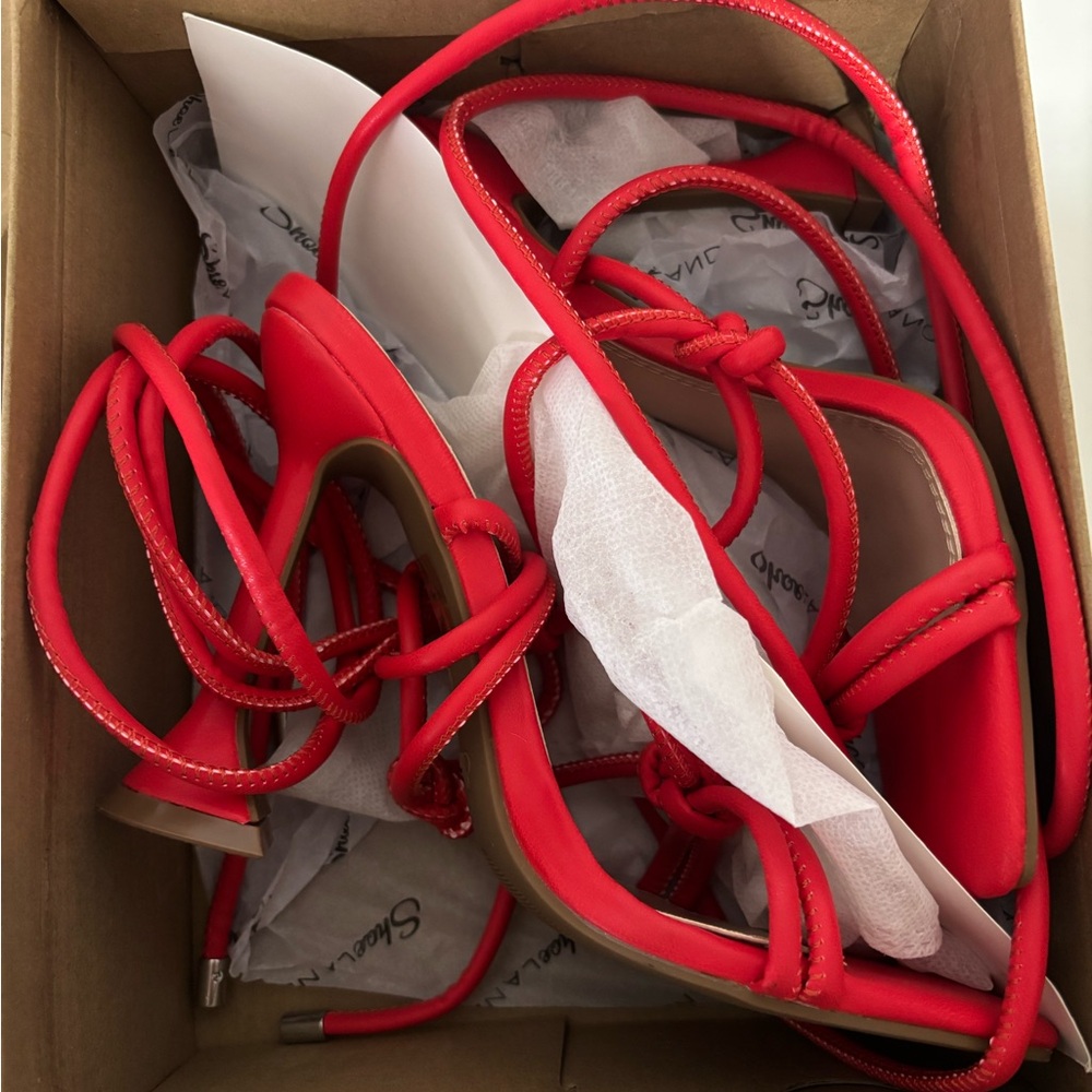 Red Strappy Heels
